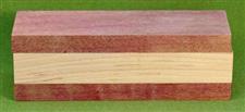 Rattle #1004 - Baby Rattle Blank - Purpleheart & Cherry  $8.49